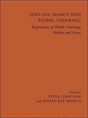 cover image of Jean-Luc Nancy and Plural Thinking